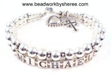 mother's name bracelets - Bali Silver with Accent Strand