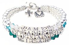 Mother's Bracelet Classic Silver Crystals 